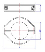 Clamping collar NW10KF and NW16KF